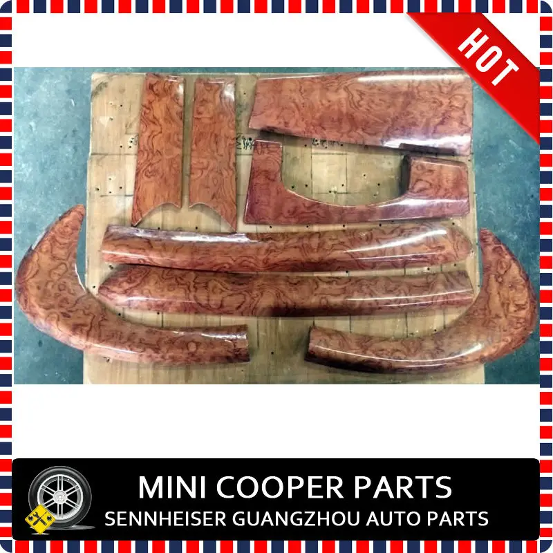 Brand New Red Color Rose Wood Style Door Kit and Dashboard Cover For Mini Cooper F56 F55 Only( 8 pcs/Set)