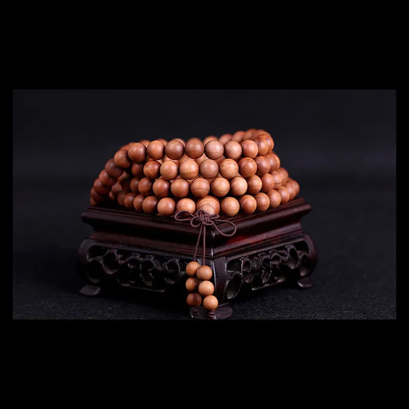 India Mysore Laoshan sandalwood Vintage 8MM 108 mascot prayer wood beads buddha bracelet Jewellery accessories free shipping