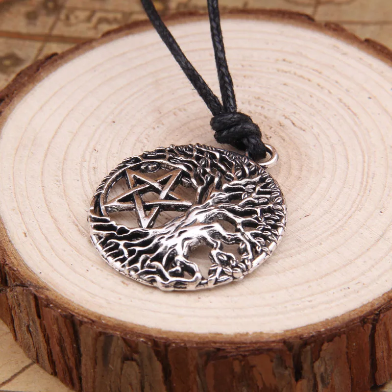 Viking alloy life tree and star pendant women necklace Scandinavian as gift