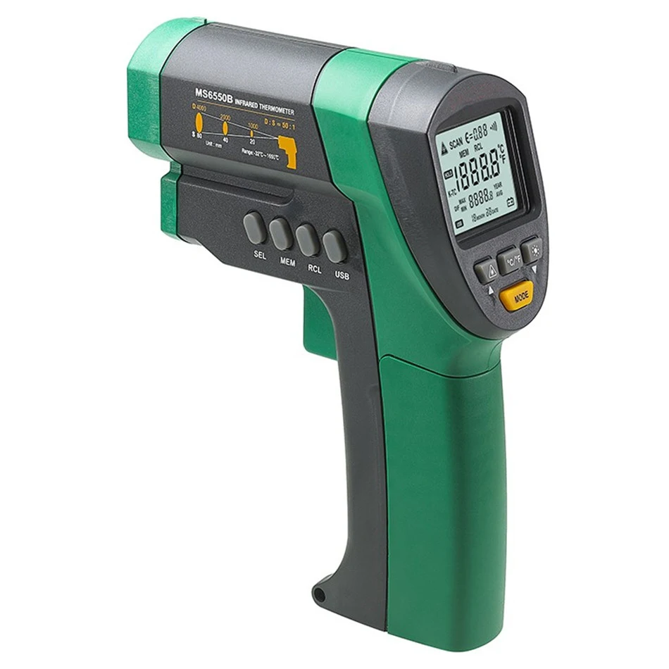 MS6550B Foreign Trade Hot Infrared Thermometer Open Circuit Short Circuit Protection Cable Line Sequence Detection