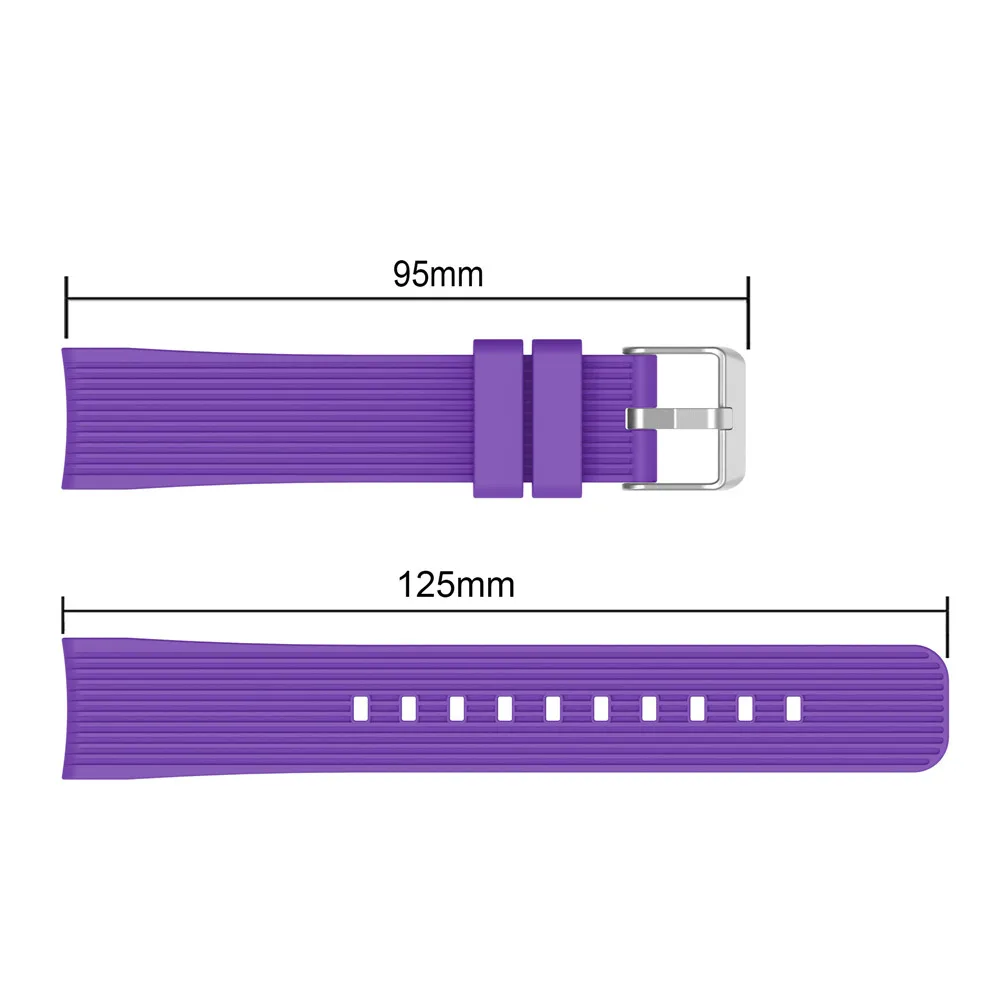 20mm Watchband Soft Silicone Bracelet Wrist Band For Samsung Galaxy Watch 42mm SM-R810 Galaxy 3 41mm Smart Watch Strap Wristband