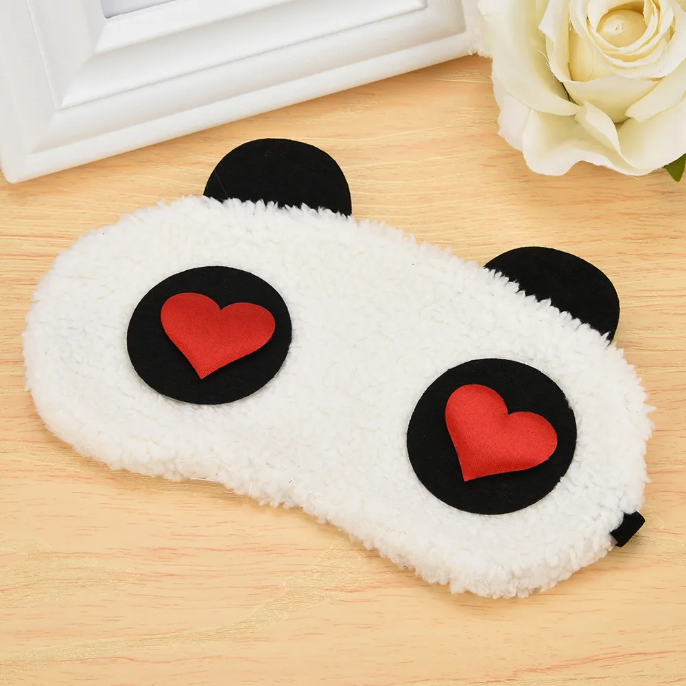 1PC Sleep Eye Mask Shade Nap Cover Blindfold Face White Panda Shading Sleep Cotton Goggles Aid Relax Travel Eyepatch Dropshippin