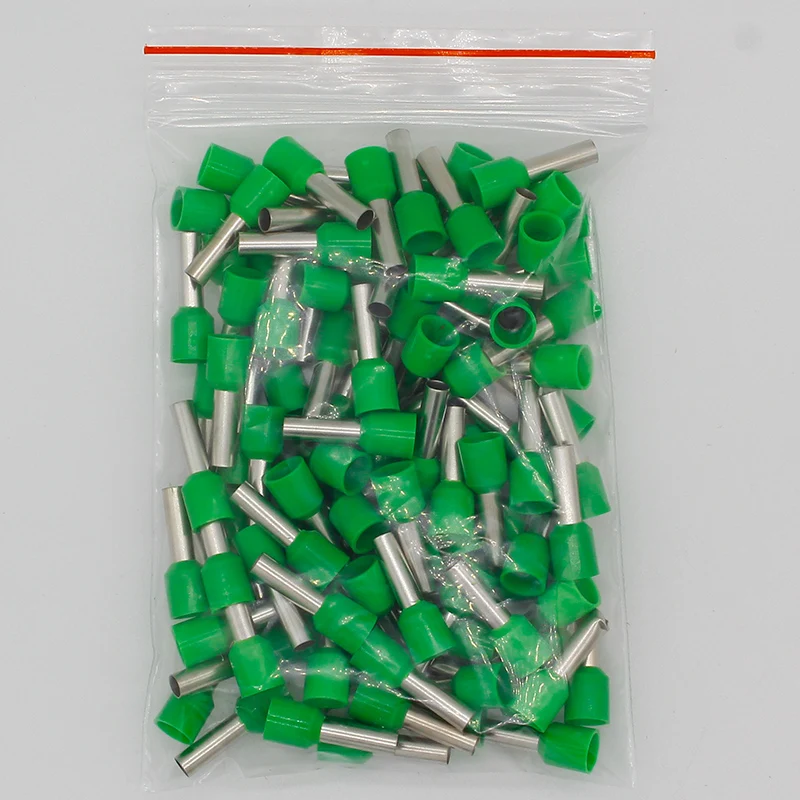 E6012 Tube insulating terminals 6MM2 100PCS/Pack Cable Wire Connector Insulating Crimp Terminal Insulated Connector E-