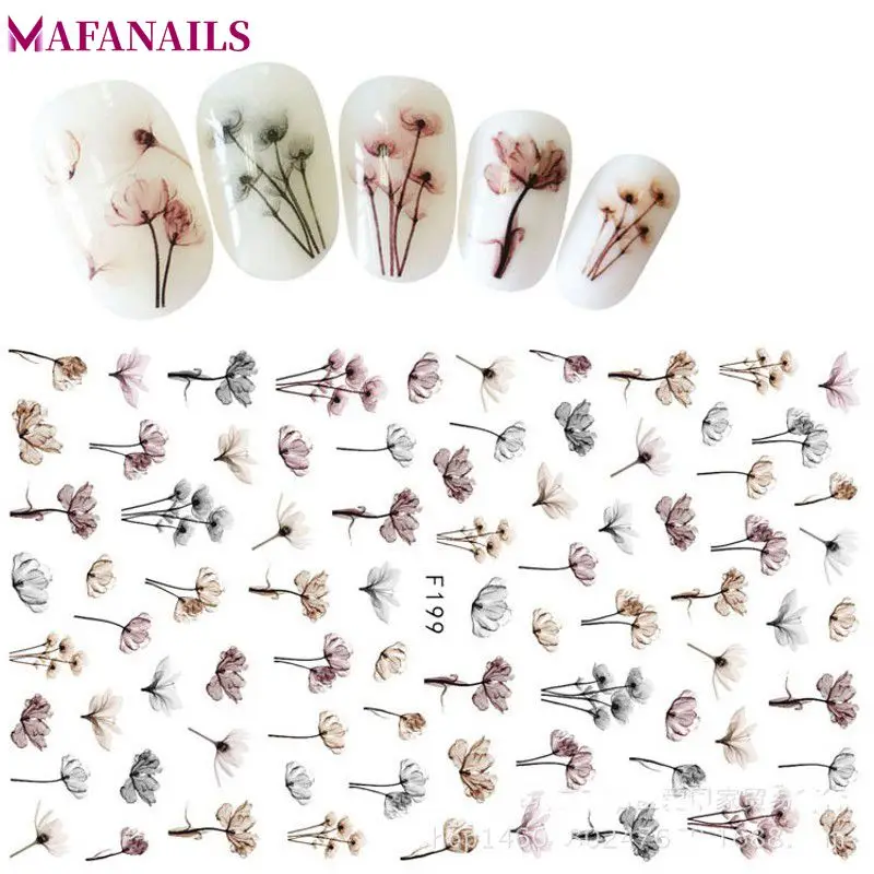 

1 Pc Nail Sticker Flower Pattern Water Transfer Decal Sliders Tattoo Manicure Wraps Tools for Nail Art Tip Decoration F199