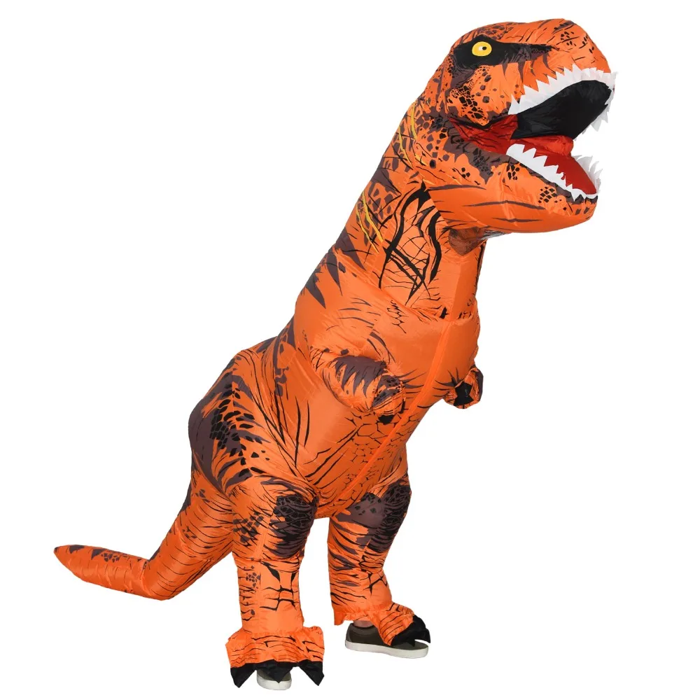 

Dinosaur Cosplay Costume for Adult T-Rex Inflatable Costume Halloween Party Purim Carnival Jumpsuit Fantasy Costume High Quality