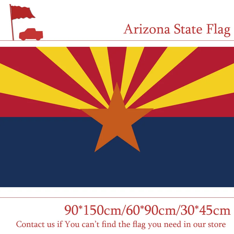 Arizona State Flag 3*5 Feet 90*150cm 60*90cm Flag America 30*45cm Car Flag For Campaign Vote