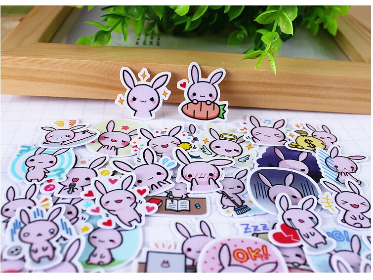 40pcs Creative Kawaii Cute Self-made Rabbit Baby Scrapbooking Stickers /decorative Sticker /DIY Craft Photo Albums