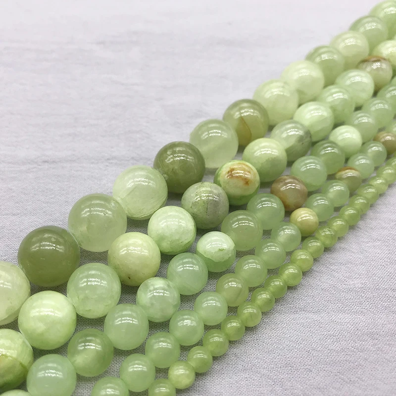 Natural Dark Green Chalcedony 4/6/8/10/12mm Round Loose Bead Bracelet Necklace Earrings Making Jewelry Craft Findings Handmade