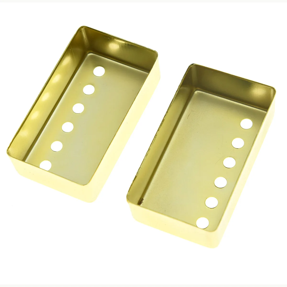 2x Humbucker Guitar Pickup Cover Brass Humbucker Pickup Covers 49.2/52mm Pole Spacing for most Gibson Les Paul Chrome/Black/Gold