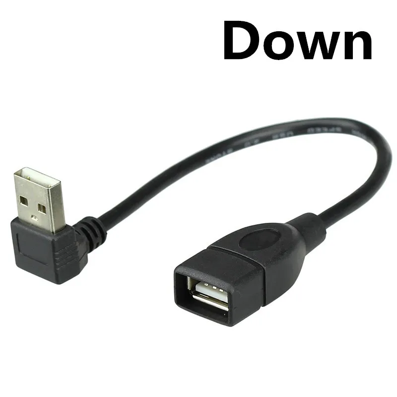 USB A female to USB A Male 90 degree Left /Right /Up/Down Angle adapter Extension Adapter cable  USB2.0 male to female cord 20cm