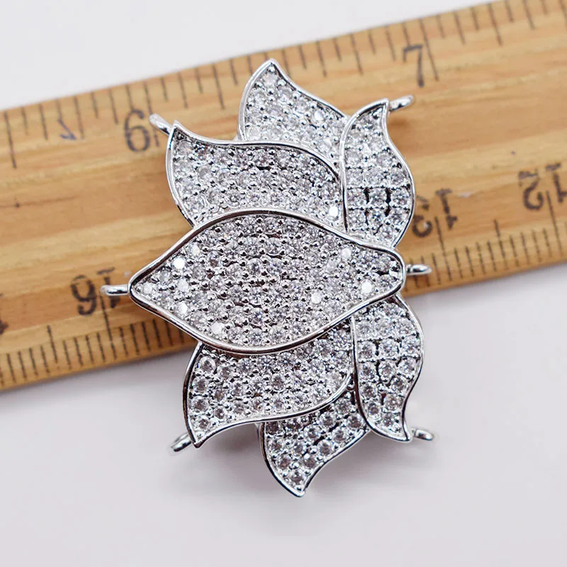 one piece 3strings white/ yellow buterfly  zircon  wholesale clasps/hooks FPPJ FOR DIY Jewelry