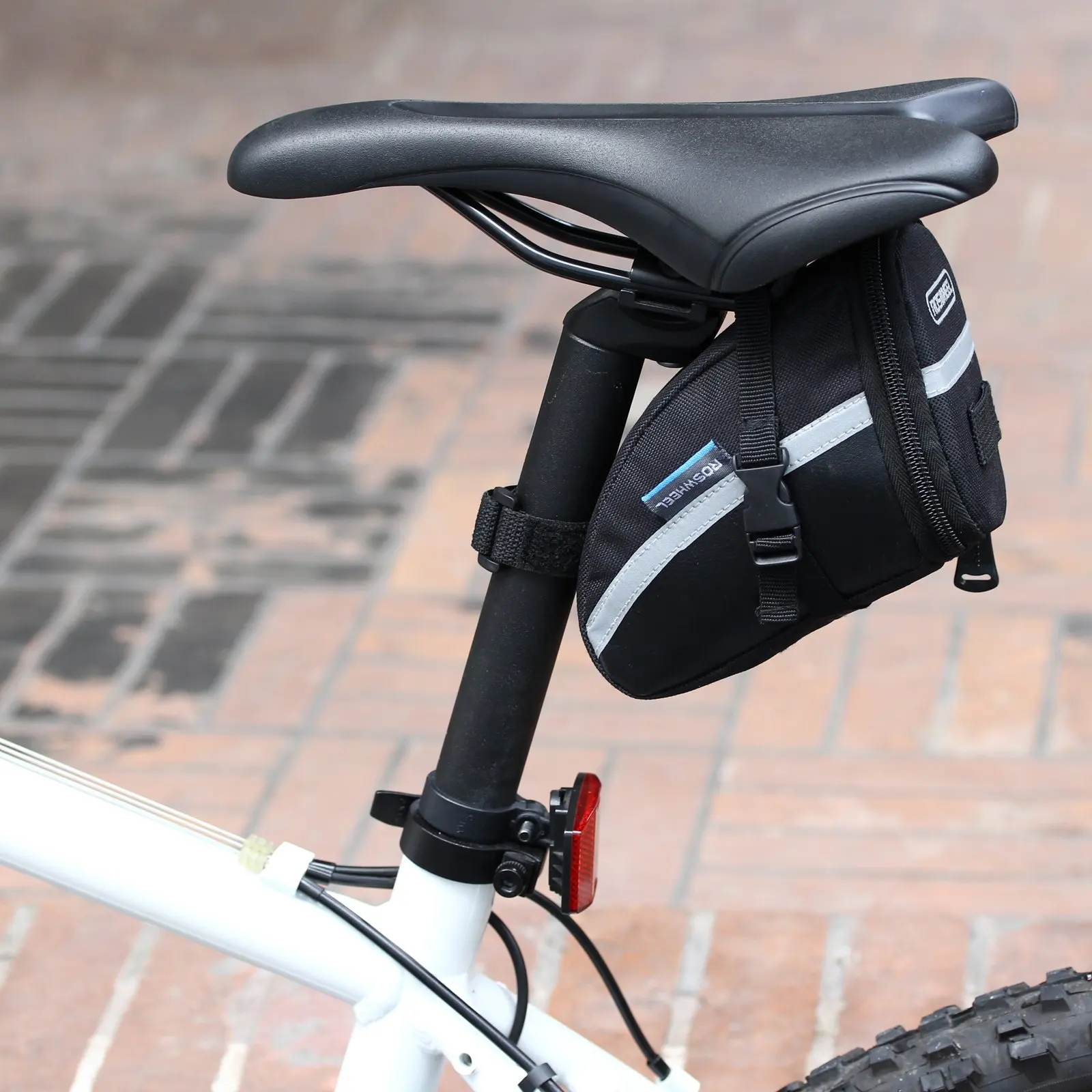ROSWHEEL NO LOGO Portable Waterproof Bike Bicycle Seat Pouch Bicycle Tail Rear Pannier Cycling Saddle Bag Tool case storage bag