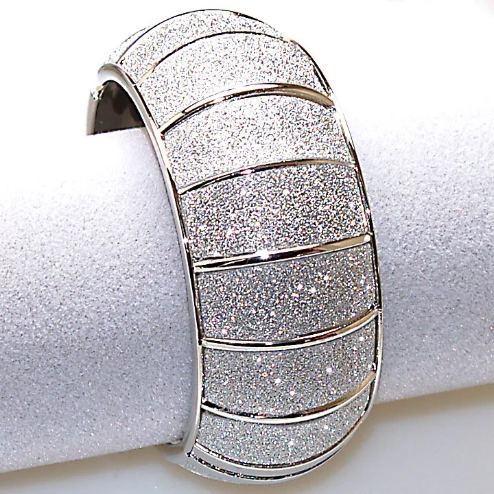 Newest bangle high quality immitation rhodium plated,bangles with shimmering PU leather,lasted fashion bangles