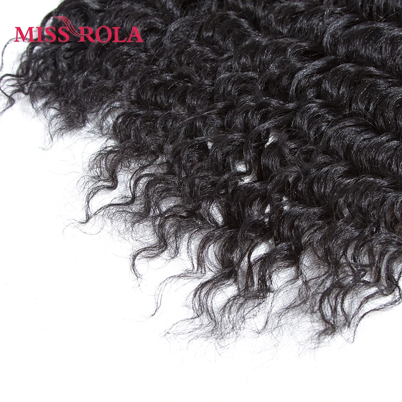Miss Rola 1B# Black Synthetic Rose Wave Hair Extensions 6pcs/Pack Kanekalon Fiber Wavy Weave for Women 14-18 inch Weaving