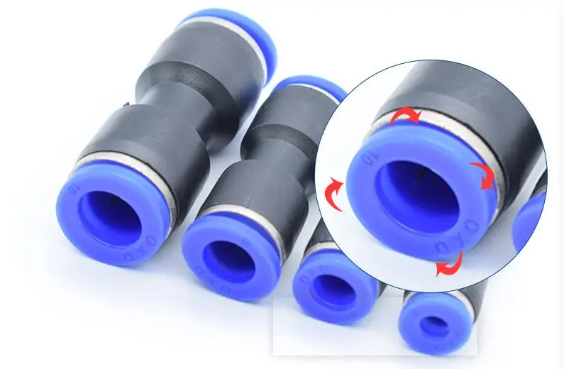 5pcs Pneumatic pipe connector plastic straight connectors Pneumatic fitting PU-4 PU-5 PU-6 PU-8 PU-10 PU-12 PU-14 PU-16