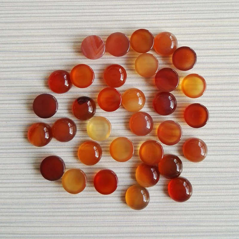 Fashion 10x10mm natural red onyx CAB CABOCHON round stone beads NO HOLE for jewelry Accessories  wholesale 50pcs/lot free