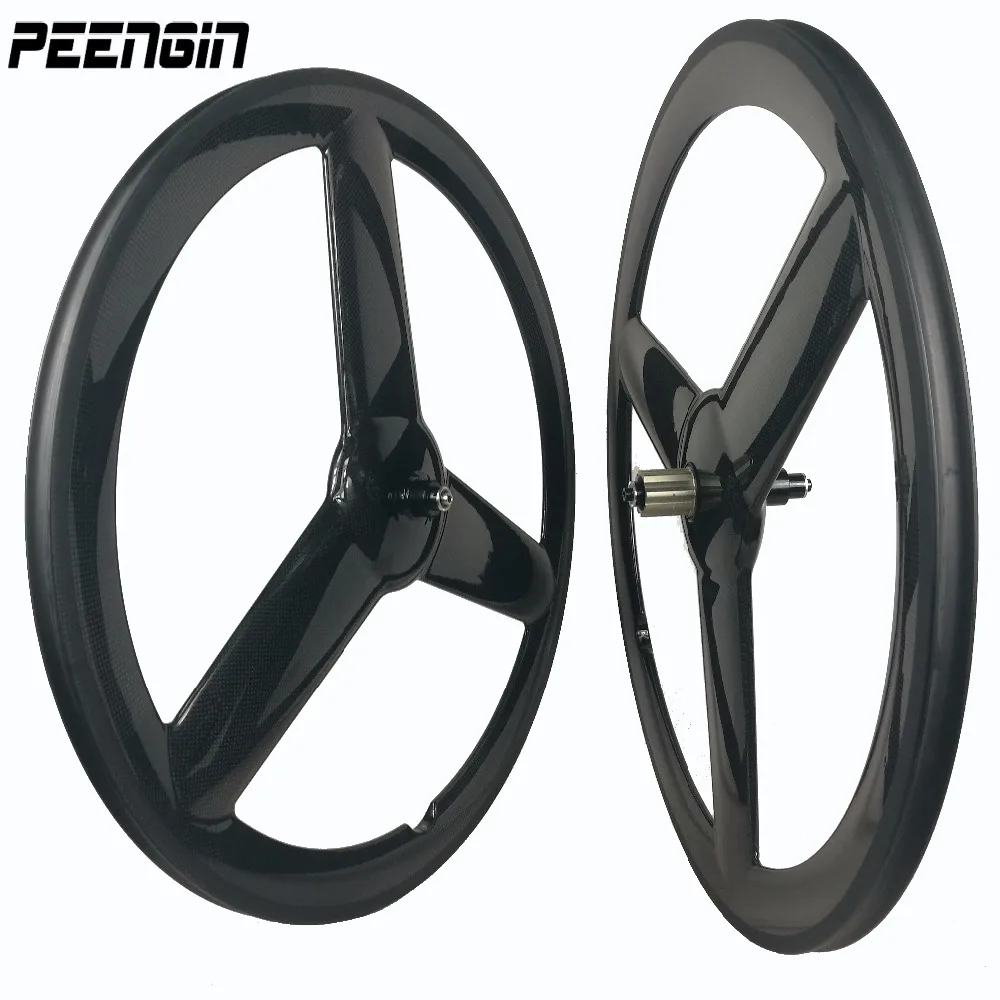 

Hot 2022 Newest Ultralight Quick Speed Carbon Tri Spoke Wheel Clincher 700C Road Bike Tubular Bicycle Three Wheelset Cheap Sales