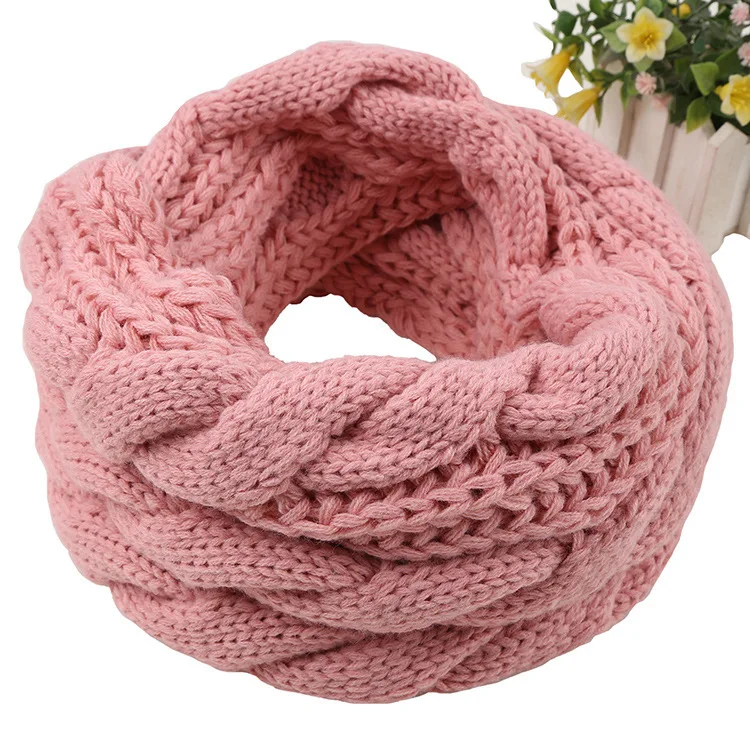 Fashion Geometry Plaid Women\'s Scarf Collar Solid Scarf LICs White Knitted Scarves Female LIC For Women Warm Stole Winter Scarf