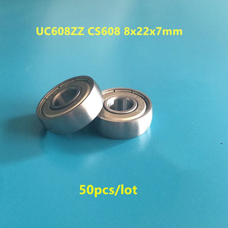 50 Stück UC608ZZ CS608 Kugellager für Schiebetüren, 8*22*7 mm, Kugellager für Bogenlaufschienen, 8x22x7 – Detail 1