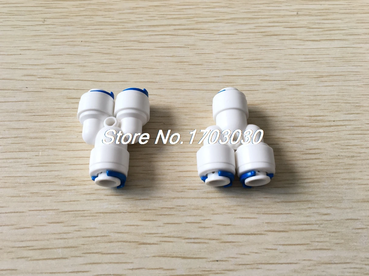 

3PCS Equal Type Y 1/4 inch OD Tube Connector Quick Connect Aquarium RO Water