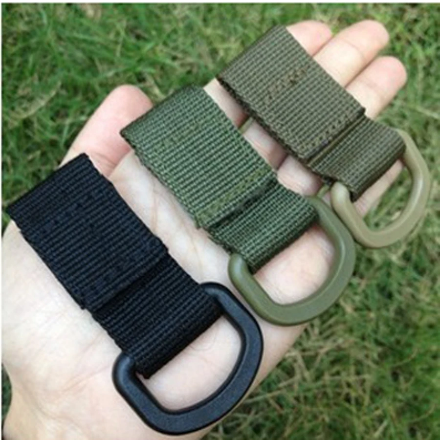 EDC camping Tool outdoor Army fans Multifunction Carabiner tactical nylon webbing backpack buckle MOLLE Hanging buckle hookFW086