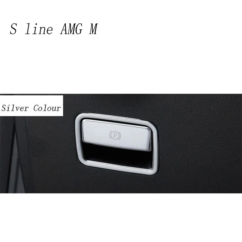 Car styling The foot brake release switch frame Trim Covers Stickers for Mercedes Benz GLE W166 ML GL GLS X166 Auto Accessories