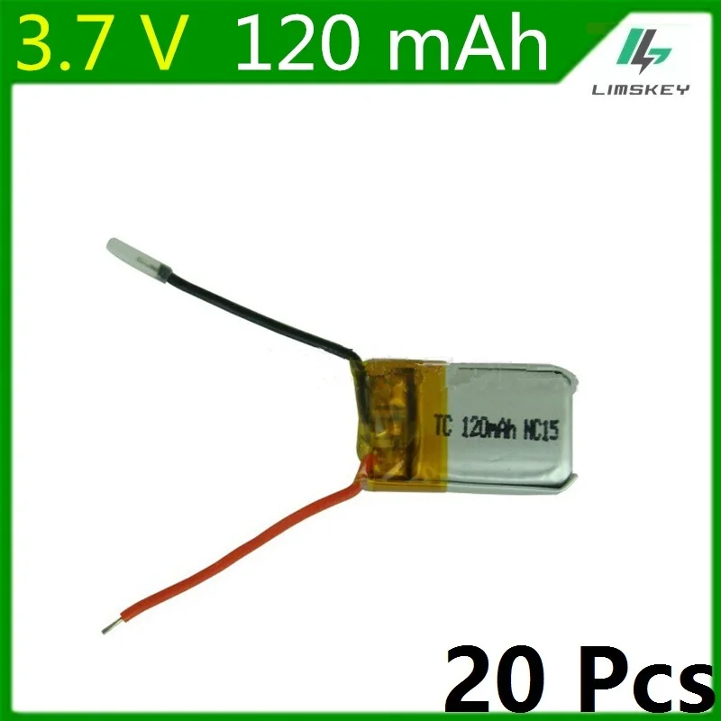 Free shipping 3.7V 120mAH for small remote control aircraft accessories helicopter Lipo Battery Li-polymer Battery 651523