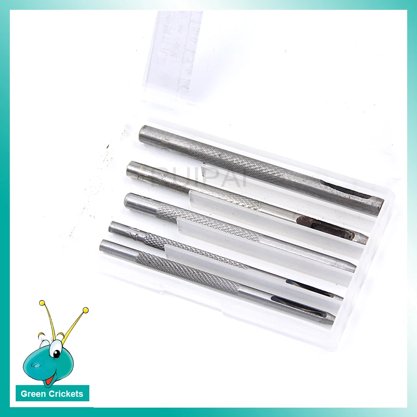 Wholesale 5pcs/box Assort Size Watch Strap Hole Puncher Pin kit Watchband Round Hole maker Tool for Watch makers