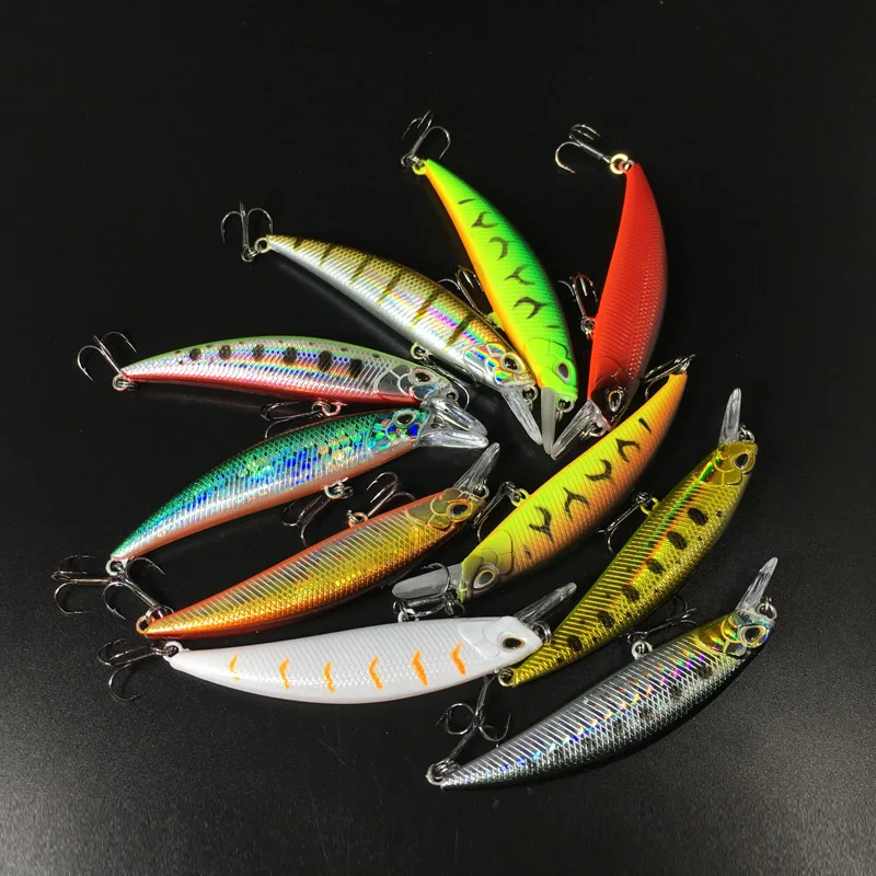 2018 minnow 8cm 10g Hard Fishing Lure Crank Bait Lake River Fishing wobblers for fishing Japanese Carp twitching lure