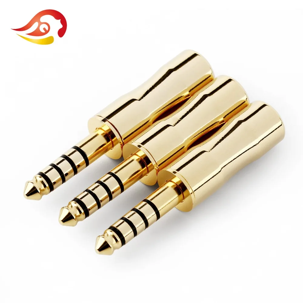 QYFANG 1pcs 4.4mm Plug Audio Jack 5 Pole HiFi Earphone NW-WM1Z/A Solder Wire Connector Headphone Splice Adapter Balance Plugs