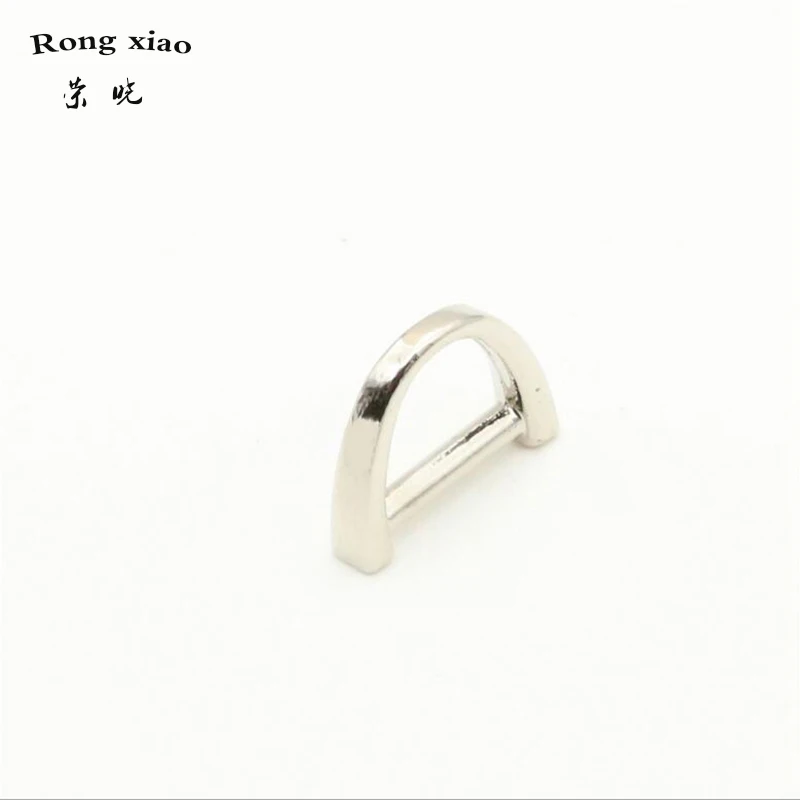 10mm Inside Dia Small Metal D Rings For Handbag Purse bag Nickel Silver Zinc Alloy High Quality Rings for Straps Pack of 100