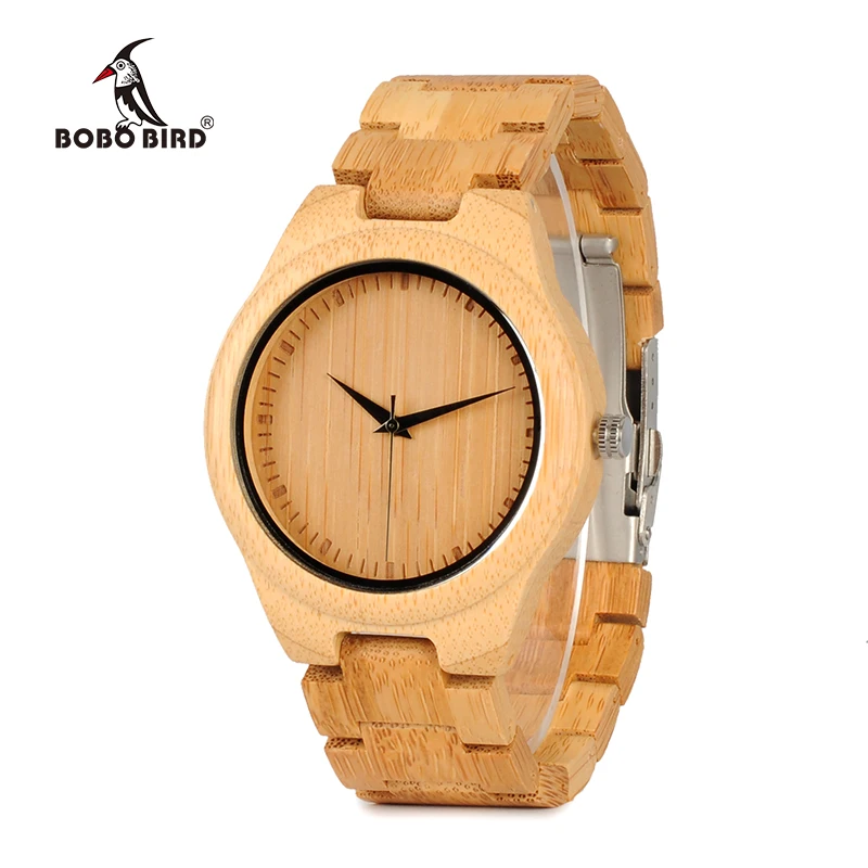 BOBO BIRD Bamboo Watch Men Japan Movement Luxury Brand Mens Watches Business Watch Made of Bamboo Clock Custom Gift Dropshipping