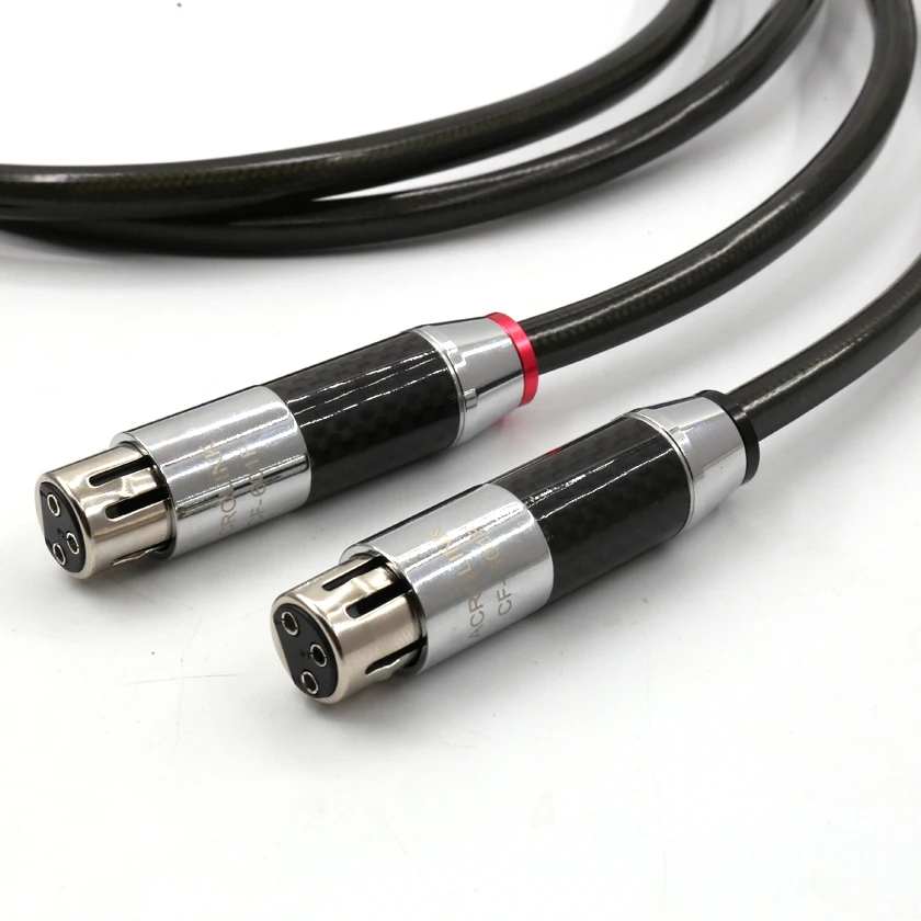 Pair Yarbo SP-PSC-3C Pure Silver XLR Audio cable with Carbon fiber XLR Connectors