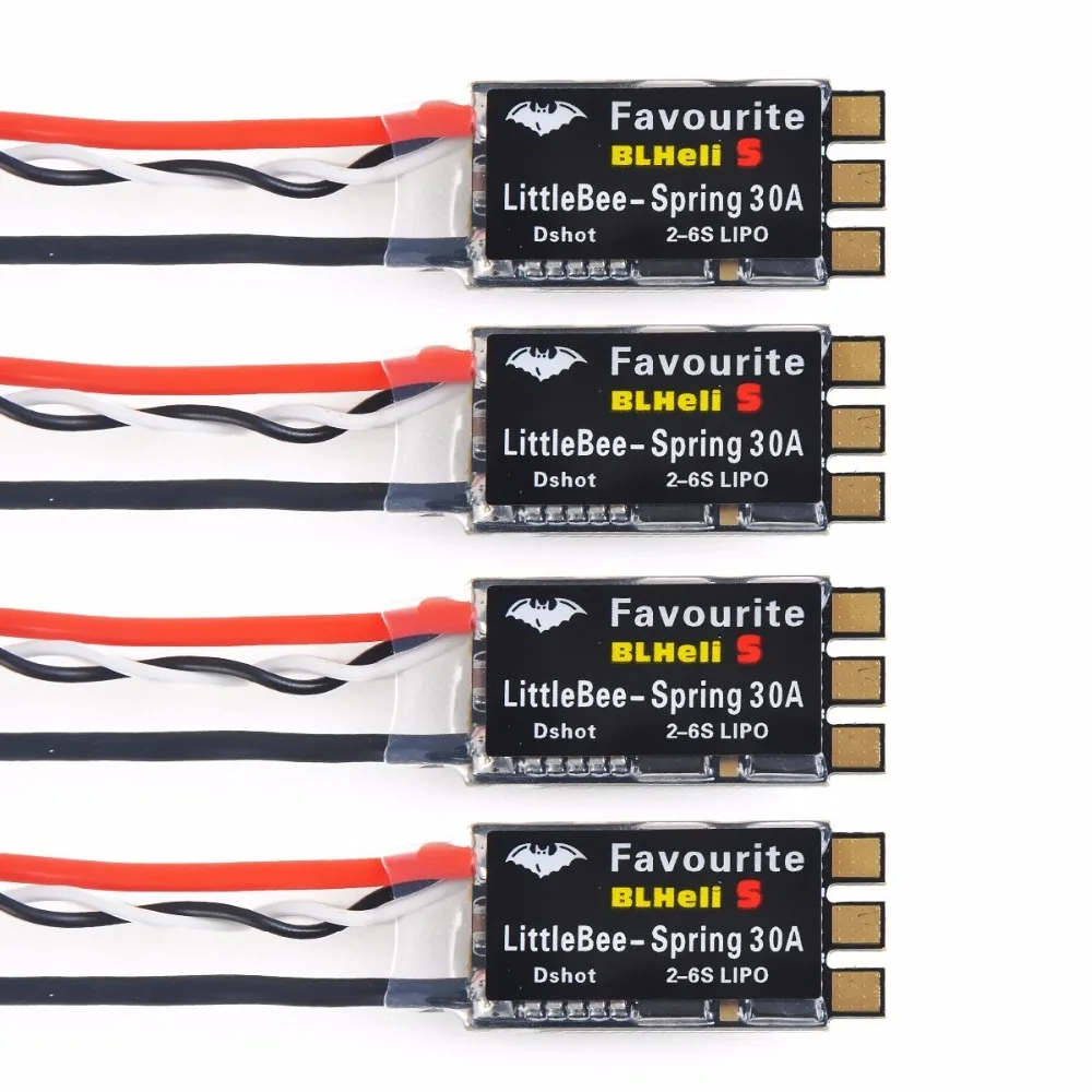 

4pcs Original FVT LITTLEBEE BLlheli-s SPRING 30A ESC 2-6S Supports Mulitshot DSHOT Oneshot42 OneShot125 Multicopter