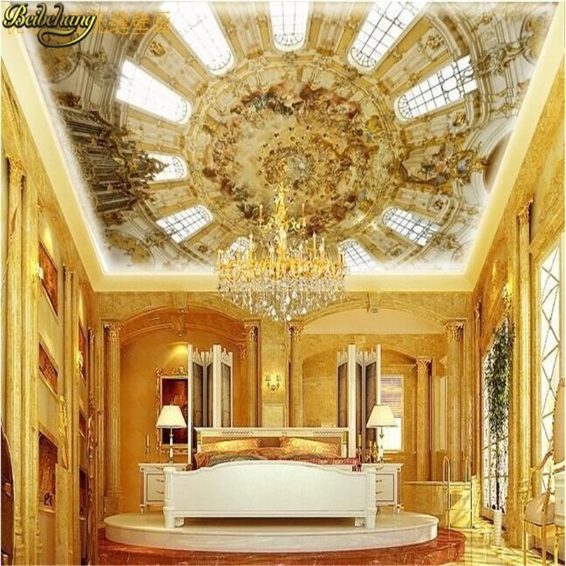 

beibehang Custom photo Hotel KTV villa ceiling backdrop wall paper 3D painting Continental wall mural wallpaper for living room