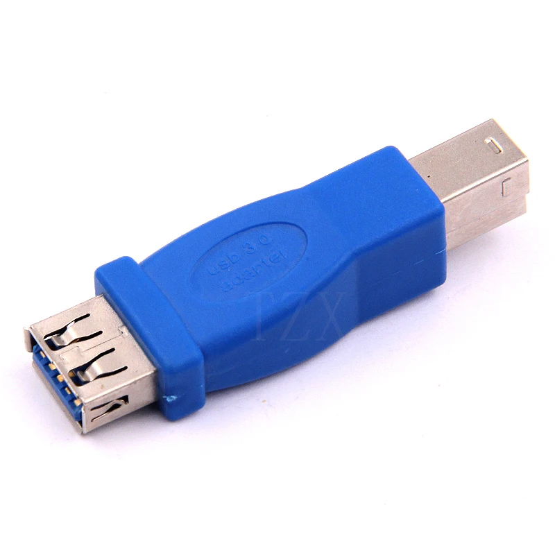 High Quality 10pcs Hot Sale USB 3.0 Type A Female to Type B Male Plug Connector Adapter USB 3.0 Converter Adaptor AF to BM