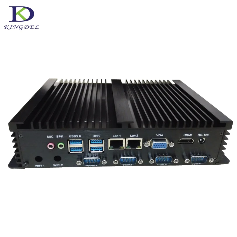 4 RS232 COM industrial PC Dual LAN Fanless Mini PC Windows 7 Dual Nic Desktop Computer Intel Core i5 3317U Nettop TV BOX