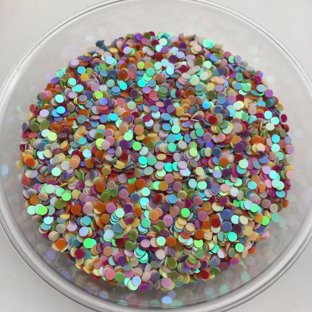 Dot PVC Loose Sequins, Glitter Paillettes for Nail Art, Manicure, Sewing, Wedding Decoration, Confetti, 20g, 2mm