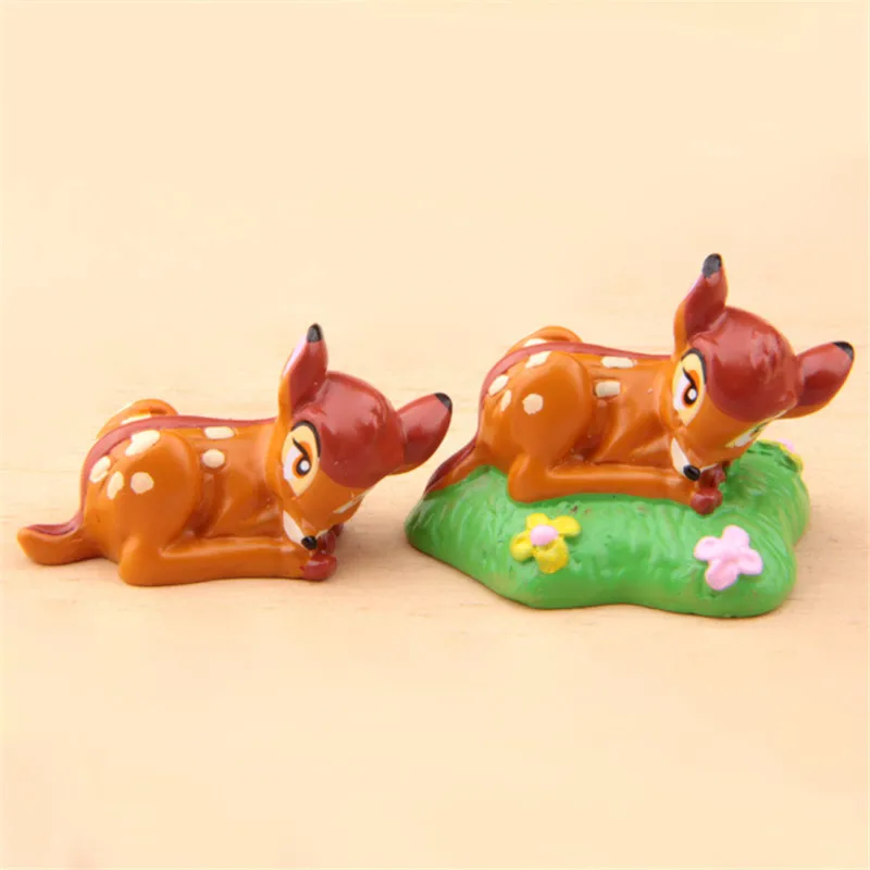 4 Styles Bambi Mini Figures Q Version Bambi PVC Action Figure Toys Collection Model Toy For Home Decor Birthday Xmas Gift