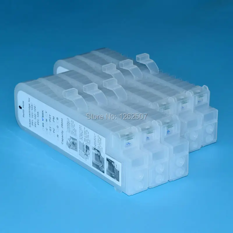 PFI-101 PFI 101 Printer Empty Refillable Ink Cartridge For Canon iPF5000 iPF6000 iPF 5000 6000 Large Format Plotters