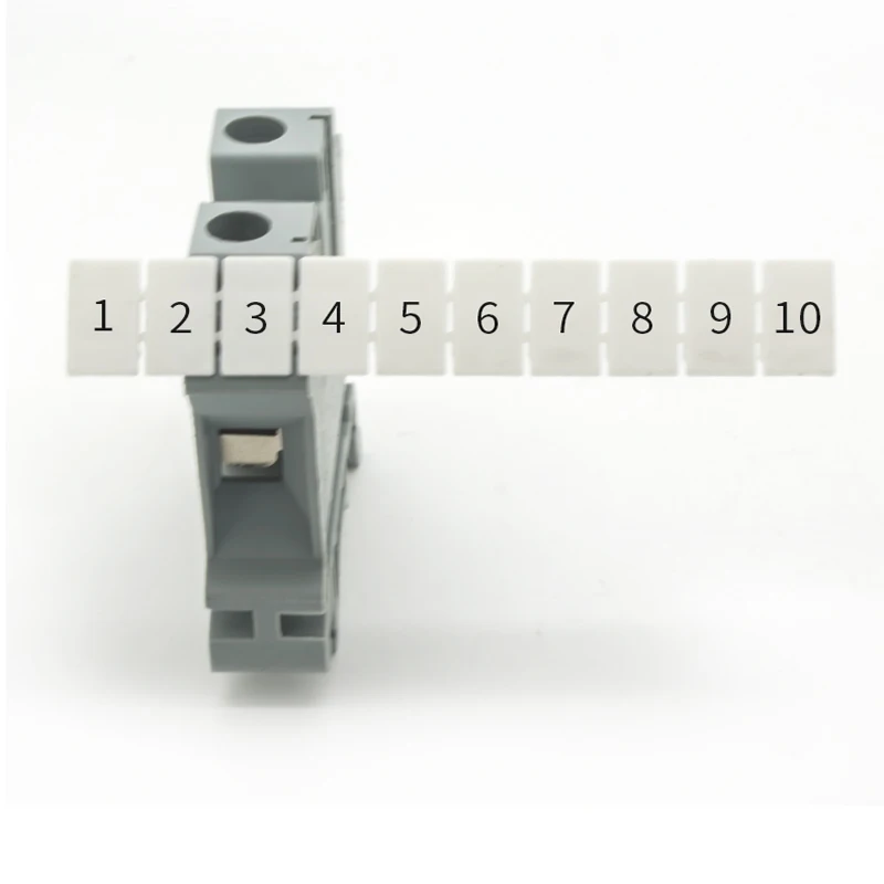 10PCS ZB6 Blank UK2.5B UK2.5 UK5N UDK4 UKK5 Din Rail Terminal Blocks Maker Strips Label ZB6