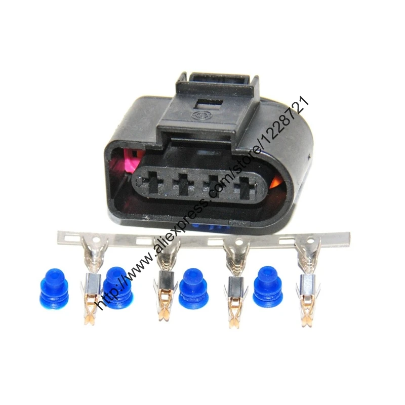 

100 компл./лот, катушка зажигания, 4 контакта, автомобильный водонепроницаемый электрический разъем, ремонтный комплект, чехол 1J0 973 724 для Audi VW Passat Jetta