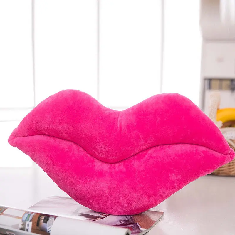 Cute Pillow Cotton linen Cushion Decorative Body Travel Memory Bedding Lips Shape Pillow Home Throw Sexy Home Decor