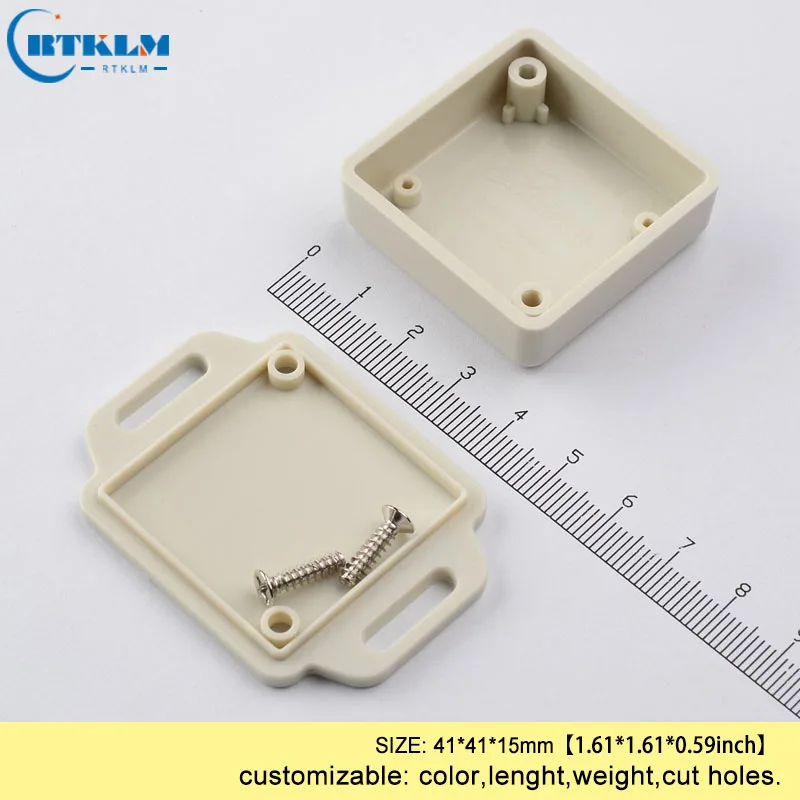 DIY Project Electric Enclosure Wall Mounting Junction Box ABS Plastic Instrument Enclosures Small Plastic Box 41*41*15mm
