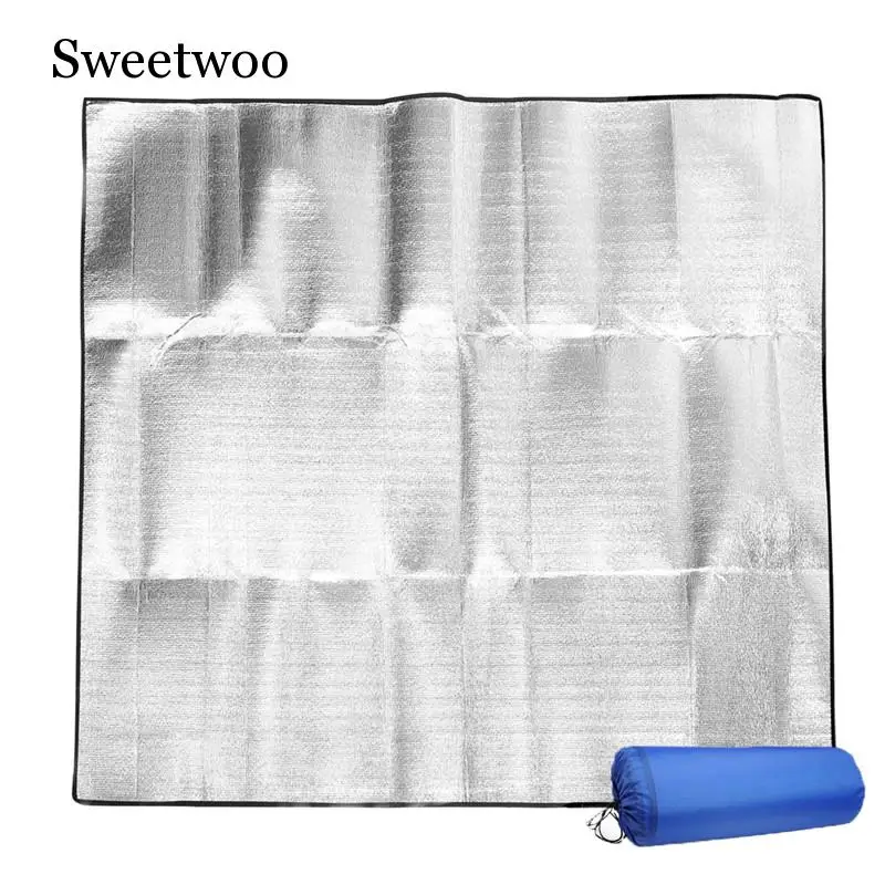 Outdoor Camping Pad Double-Sided Aluminum Foil Moisture Pads Sponge Body Suitable For Tents Waterproof Double Picnic Mats