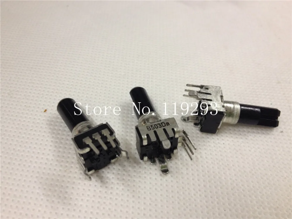 [BELLA]JAPAN NOBLE Model 0932n potentiometer single vertical joint potentiometer B503 B50K L=25MM D-shatf handle 18MM--10PCS/LOT