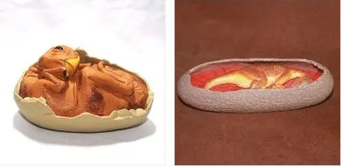 pvc  figure Simulation animal model Jurassic dinosaur dragon egg fossil 2pcs/set
