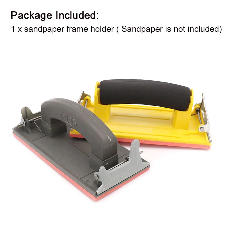 1pcs Sandpaper Holder Grinding Polished For Walls Woodworking Polishing Sand Frame Abrasive Tools Handheld Matte Paper Frame