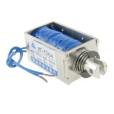 

DC 24V/12V Pull Type Open Frame Solenoid Electromagnet Holding Force 55N JF-1264