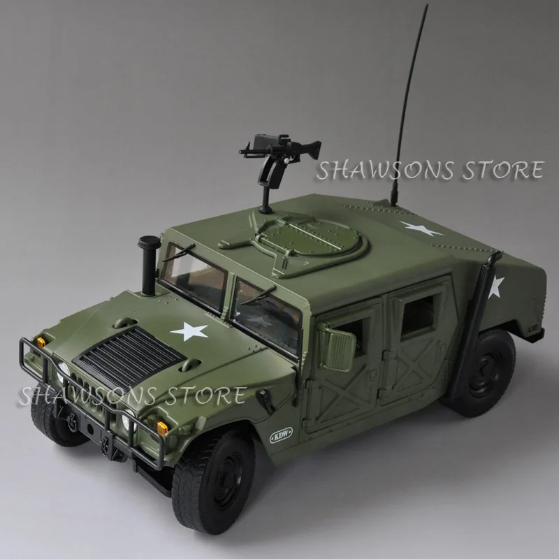 KDW 1:18 Scale Diecast Metal Model Car Toy H1 SUV Military Tactical Vehicle Miniature Replica Collectible